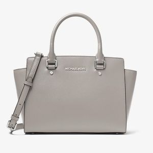 Michael Kors Selma Medium Saffiano Leather Satchel